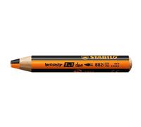 Stabilo Crayon Multi-Talents Woody 3 In 1 Duo - Orange-Noir