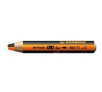 STABILO Crayon multi-talents woody 3 in 1 duo - orange-noir Noir