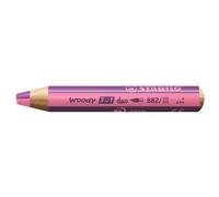 Stabilo Crayon Multi-Talents Woody 3 In 1 Duo - Rose-Lilas