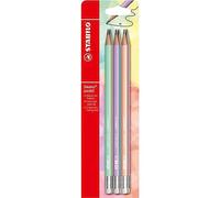 STABILO Crayon papier Swano Graphite HB avec gomme - 6 coloris pastel assortis