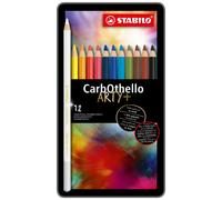 STABILO crayon pastel CarbOthello ARTY+ étui métal 12 pièces