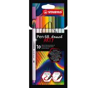 STABILO crayon pinceau Pen 68 brush ARTY étui carton 10 pièces