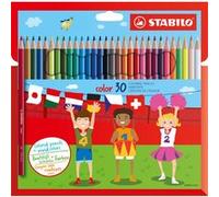 STABILO Crayons de couleur Color 1930/77-11 - 30 crayons hexagonaux, étui en carton