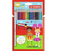 STABILO crayons de couleur, set de 18 dans une boîte en carton