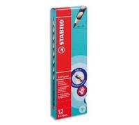 Stabilo Crayons Graphite Easygraph, Mine Large Spécial Droitiers - En Étui De 12 Crayons