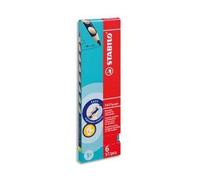 Stabilo Crayons Graphite Easygraph, Mine Large Spécial Gauchers - En Étui De 6 Crayons