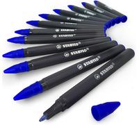 Stabilo Easy Start 12 Recharges Pour Stylo À Bille 0,5 Mm Bleu 4 Lots