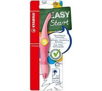 STABILO Stylo roller EASYoriginal ergonomique pour gauchers effaçable Rouge pastel/Bleu