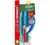 STABILO EASYbirdy 3D Wildlife Stylo-plume ergonomique pour gaucher Encre bleue effaçable Cartouche et outil de réglage inclus