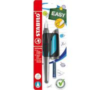 STABILO Stylo plume EASYbuddy ergonomique rechargeable plume M pour tous Noir/bleu