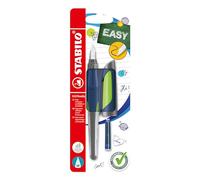STABILO - Stylo plume EASYbuddy Twilight Sky - Ergonomique, Plume M - Bleu nuit-citron vert