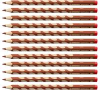 STABILO EASYcolors - Crayon de couleur ergonomique - Lot x 12 crayons de coloriage triangulaires - droitier - marron