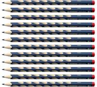 STABILO EASYcolors - Crayon de couleur ergonomique - Lot x 12 crayons de coloriage triangulaires - droitier - bleu nuit
