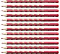 STABILO EASYcolors - Crayon de couleur ergonomique - Lot x 12 crayons de coloriage triangulaires - droitier - rose foncé