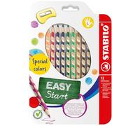 STABILO Crayon de couleur EASYcolors pour gaucher, étui de 12 + 1 taille-crayon