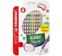 STABILO Crayon de couleur EASYcolors pour droitier, étui de 12 + 1 taille-crayon G