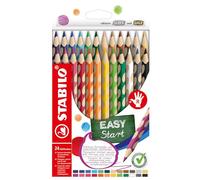 STABILO EASYcolors - Crayon de couleur ergonomique - Pochette x 24 crayons de coloriage triangulaires - Droitier