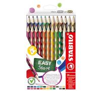 STABILO EASYcolors - Crayon de couleur ergonomique - Pochette x 24 crayons de coloriage triangulaires - Gaucher