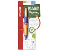 STABILO EASYergo 1.4 - Porte-mine ergonomique - 1 stylo + 3 mines HB - Droitier - orange/bleu