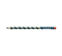 STABILO EASYgraph - Crayon graphite ergonomique - Lot x 6 crayons papier - HB - bleu ardoise - Gaucher