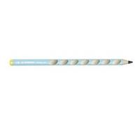 STABILO Crayon graphite ergonomique EASYgraph - Lot de 6 crayons graphites HB (bleu clair) - Gaucher