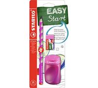 STABILO EASYgraph Kit scolaire pour droitier Rose avec taille-crayon + gomme