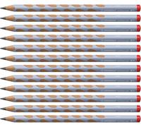 STABILO Easygraph Lot de 12 crayons ergonomiques triangulaires pour droitier Bleu pastel Dureté HB
