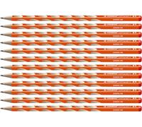 Crayon graphite - mine Stabilo - 326/03-HB - EASYgraph S Crayon triangulaire pour droitier Durete HB 12er Pack orange