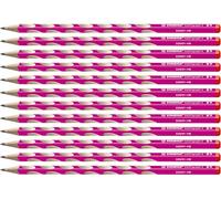 Stabilo EASYgraph S Crayon triangulaire pour droitier Dureté HB 12er Pack rose bonbon