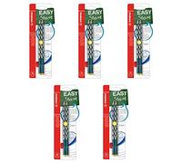 STABILO EASYgraph S Lot de 5 crayons triangulaires fins pour gauchers Bleu pétrole