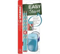 STABILO EASYgraphS - Set 2 crayons graphite HB ergonomiques + taille-crayon & gomme