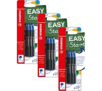 STABILO EASYoriginal Lot de 3 paquets de 6 cartouches d'encre à remplir Bleu effaçable
