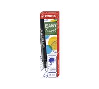 STABILO EASYoriginal Moyen Bleu - Set de 3 Stylos à Bille Effaçable 0.5mm Corps Plastique Bleu - Cartouche d'Encre Bleue - Fabriqué en République Tchèque