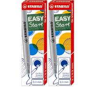 STABILO EASYoriginal - Recharges pour stylo roller ergonomique - Lot x 3 recharges - Encre bleue effaçable - pointe 0,3 mm (Lot de 2)