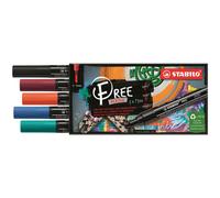 Stabilo Etui Carton 5 Marqueurs Pointe Moyenne Free Acrylic T300 Set 2 "Urban