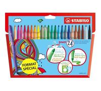 STABILO Étui carton 24 feutres de coloriage - Format spécial - Coloris éclatant G