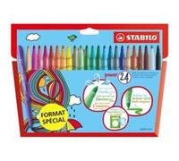 stabilo etui carton de 24 feutres de coloriage format spécial - coloris éclatant G