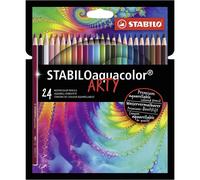 Stabilo Etui De 24 Crayons De Couleur Aquarellables Aquacolor Arty Assortis