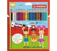 STABILO Crayons de couleur Stabilo Color – 24 pièces – emballage en carton