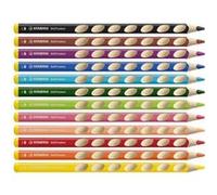 STABILO Crayons de couleur EASYcolors ergonomiques triangulaires Pochette 24 Gaucher