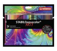 Stabilo Etui De 36 Crayons De Couleur Aquarellables Aquacolor Arty Assortis