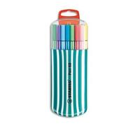 Stabilo Etui Plastique Refermable "Zebrui" Turquoise 20 Feutres Pen68. Pointe Moyenne. Coloris Assortis