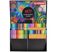 STABILO Feutre dessin ARTY - Set créatif ARTY x 68 feutres - 34 feutres de coloriage Pen 68 + 34 feutres fins point 88