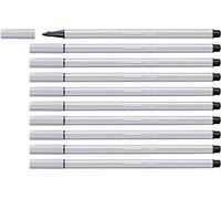 STABILO Feutre dessin Pen 68 - Lot x 10 feutres de coloriage pointe moyenne - Gris clair (68/94)
