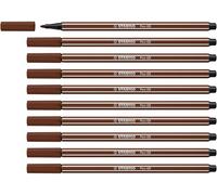 STABILO Feutre Pen 68 – Encre à l'eau 1 mm (moyen) – Marron