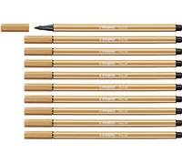 STABILO Feutres de dessin Pen 68 - Pointe moyenne - Lot de 10 Marron clair (68/89)