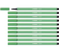 STABILO Feutre dessin Pen 68 - Lot x 10 feutres de coloriage pointe moyenne - Vert (68/36)