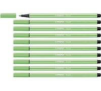 STABILO Feutre dessin Pen 68 - Lot x 10 feutres de coloriage pointe moyenne - Vert Émeraude (68/16)