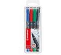STABILO Stylo-feutre OHPen universal marqueur permanent pointe fine 0,7 mm – Pochette 4 coloris