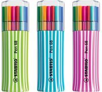 STABILO Feutre Premium - Pen 68 - Pack de 15 Single - avec 15 couleurs différentes